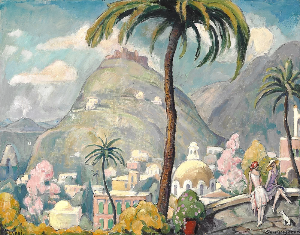 Lili Elbe - Gerda and Einar at the terrasse, 192